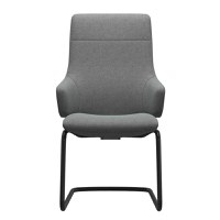 Scaun cu brate Stressless Chilli v2 L D400 cu spatar inalt baza negru mat tapiterie textil Calido Light Grey - 1