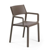 Scaun exterior Nardi Trill Armchair cu brate maro - 1