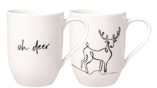 Set 2 cani Villeroy & Boch Statement Xmax Reindeer 290ml