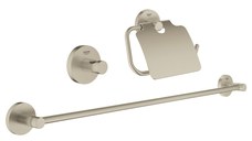 Set 3 accesorii baie Grohe Essentials Guest 3-in-1 brushed nickel