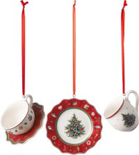 Set 3 decoratiuni brad Villeroy & Boch Toy\'s Delight Decoration Tableware rosu - 1