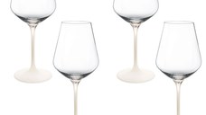 Set 4 pahare vin rosu Villeroy & Boch Manufacture Rock Blanc 470 ml