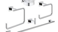 Set 5 accesorii baie Grohe Essentials Cube Master 5-in-1 crom