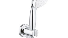 Set de dus Grohe Tempesta 100 cu para de dus 2 jeturi furtun 150cm si agatatoare dus cu Fix Fit crom