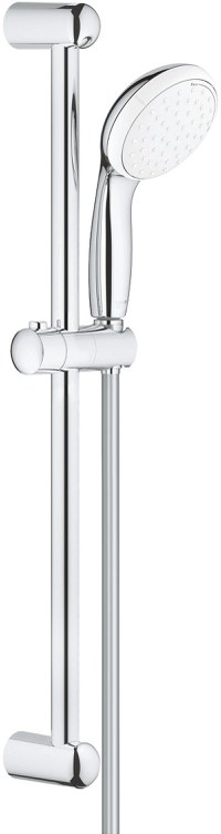 Set de dus Grohe Tempesta 100 II para de dus cu 2 jeturi furtun si bara de 600mm crom - 1