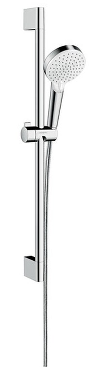 Set de dus Hansgrohe Crometta NEW 100 Vario cu bara 0.65 m alb/crom EXPUS - 1