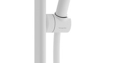 Set de dus Hansgrohe Pulsify S EcoSmart+ cu para stick 1 jet si bara de 65cm alb mat