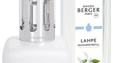 Set lampa catalitica cu parfum Berger Glacon Blanc cu parfum Delicate White Musc 250ml