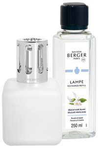 Set lampa catalitica cu parfum Berger Glacon Blanc cu parfum Delicate White Musc 250ml - 1