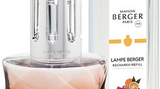 Set Maison Berger lampa catalitica Spirale Rose Ambre cu parfum Eclat de Rhubarbe