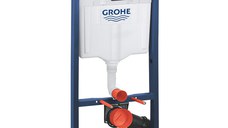 Set rezervor incastrat Grohe Solido 3-in-1 cu cadru si clapeta Even matt black