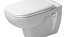 Set vas WC suspendat Duravit D-Code 54.5x35.5cm si capac clasic