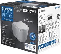 Set vas WC suspendat Duravit ME by Starck Compact Rimless cu capac inchidere lenta - 1