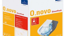 Set vas WC suspendat Villeroy & Boch O.Novo 56x36cm Directflush si capac cu Inchidere lenta si QuickRelease