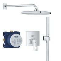 Sistem de dus incastrat Grohe Eurocube Perfect cu set de dusTempesta 250 Cube crom - 1