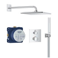 Sistem de dus incastrat Grohe Grohtherm Rainshower Mono 310 Cube crom - 1