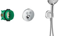 Sistem de dus incastrat termostatat Hansgrohe Raindance S 240 ShowerSelect S cu 2 consumatori crom