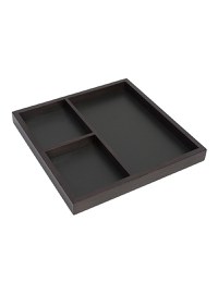 Tabla de scris Securit tip tava cu 3 partitii 40x40x4cm maro inchis - 1