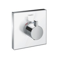 Termostat Hansgrohe ShowerSelect Glass HighFlow cu o functie montaj incastrat necesita corp ingropat alb-crom - 1