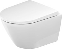 Vas wc suspendat Duravit D-Neo Compact Rimless 37x48cm fixare ascunsa alb - 1