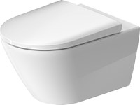 Vas wc suspendat Duravit D-Neo Rimless HygieneGlaze 37x54cm fixare ascunsa - 1