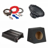 Pachet Subwoofer auto Hertz Cento CS 300W + Amplificator Hertz D Power 1 + Kit de cabluri complet - 1