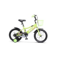 Bicicleta Copii 3-5 ani Rich R1405A, Roti 14 Inch, Frana fata V-Brake, Frana Spate Tambur, Roti Ajutatoare, Verde/Alb - 1