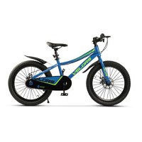 Bicicleta Copii 7-10 ani Velors V20345A, roti 20inch, cadru otel, Albastru/Verde - 1