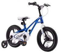 Bicicleta Copii RoyalBaby G1601C Galaxy, roti 16inch, cadru magneziu, frana pe disc (Albastru/Alb) - 1