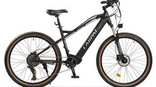 Bicicleta Electrica MTB Hidraulica Carpat C275H7E, roti 27.5inch, autonomie pana la 60 Km, motor 250W, viteza maxima 25 km/h (Negru/Gri)