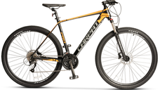 Bicicleta Mountain Bike CARPAT PRO C26227H LIMITED EDITION, Roti 26 inch, Echipare Shimano Altus 27 viteze, Frane Hidraulice Disc, Cadru Aluminiu (Negru/Portocaliu)