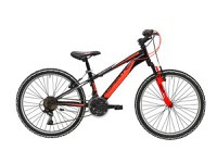 Bicicleta MTB Adriatica Rock, roti 24inch, 18 viteze, cadru 350 mm, FraneV-BRAKE (Negru/Portocaliu) - 1