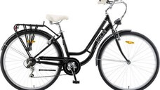 Bicicleta Oras Polar Grazia Retro 6s, roti 28 inch, carul otel L, 6 Viteze, Negru