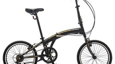 Bicicleta Pliabila Polar Practic 30, roti 20 Inch, 6 viteze, FranaV - Brake, cadru otel 260mm, Negru