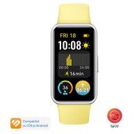 Bratara fitness Huawei Band 9, curea fluoroelastomer, ecran AMOLED, Bluetooth, Android&iOS (Galben) - 1