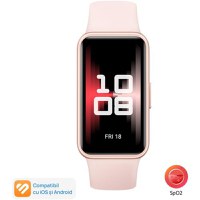 Bratara fitness Huawei Band 9, curea fluoroelastomer, ecran AMOLED, Bluetooth, Android&iOS (Roz) - 1