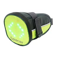 Geanta reflectorizanta Spacer pentru Bicicleta SPBB-LEDSign, cu semnalizare LED prin telecomanda, prindere tija sa - 1