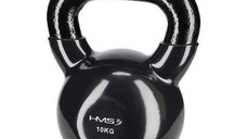 Greutate Kettlebell, Hms, Fonta/PVC, 10kg, Negru