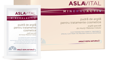 1590 ASLAVITAL - Pudra de argila pt. tratamente cosmetice 10 plicuri*20 g