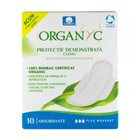 Absorbante intime din bumbac organic pentru zi, 10 bucati, Organyc - 1