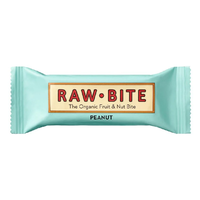 Baton fara gluten, peanut bio, 50 g, Raw Bit - 1