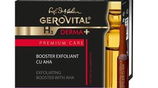 Booster exfoliant cu AHA H3 Derma+ Premium Care, 4 fiole, Gerovital