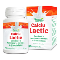 Calciu lactic, 50 comprimate, Naturalis - 1