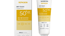 Crema pentru fata cu protectie solara SPF 50 Dry Touch Repaskin, 50 ml, Sesderma