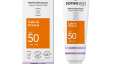 Crema pentru ten sensibil si atopic cu protectie solara SPF 50 Calm & Protect Facial Protection, 50 ml, Sophieskin