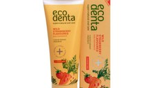 Ecodenta Pasta de dinti copii cu capsuni si morcov, 75ml