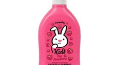 Gel de dus si sampon cu aroma de zmeura KIDS, 400 ml, Sanosan