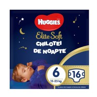 Huggies Pants Elite Soft de Noapte, Nr.6, 15-25kg, 16 bucati - 1