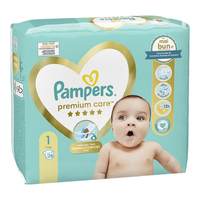 Pampers Scutece Premium Care Junior Marimea 1, 2-5kg, 26 bucati - 1