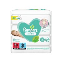 Pampers Servetele umede Sensitive, 4 pachete x 52, 208 bucati - 1